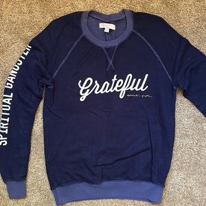 Spiritual Gangster Navy Grateful Crewneck Sweatshirt